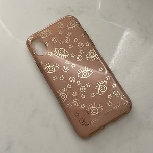 Blush pink Rebecca minkoff iPhone X case